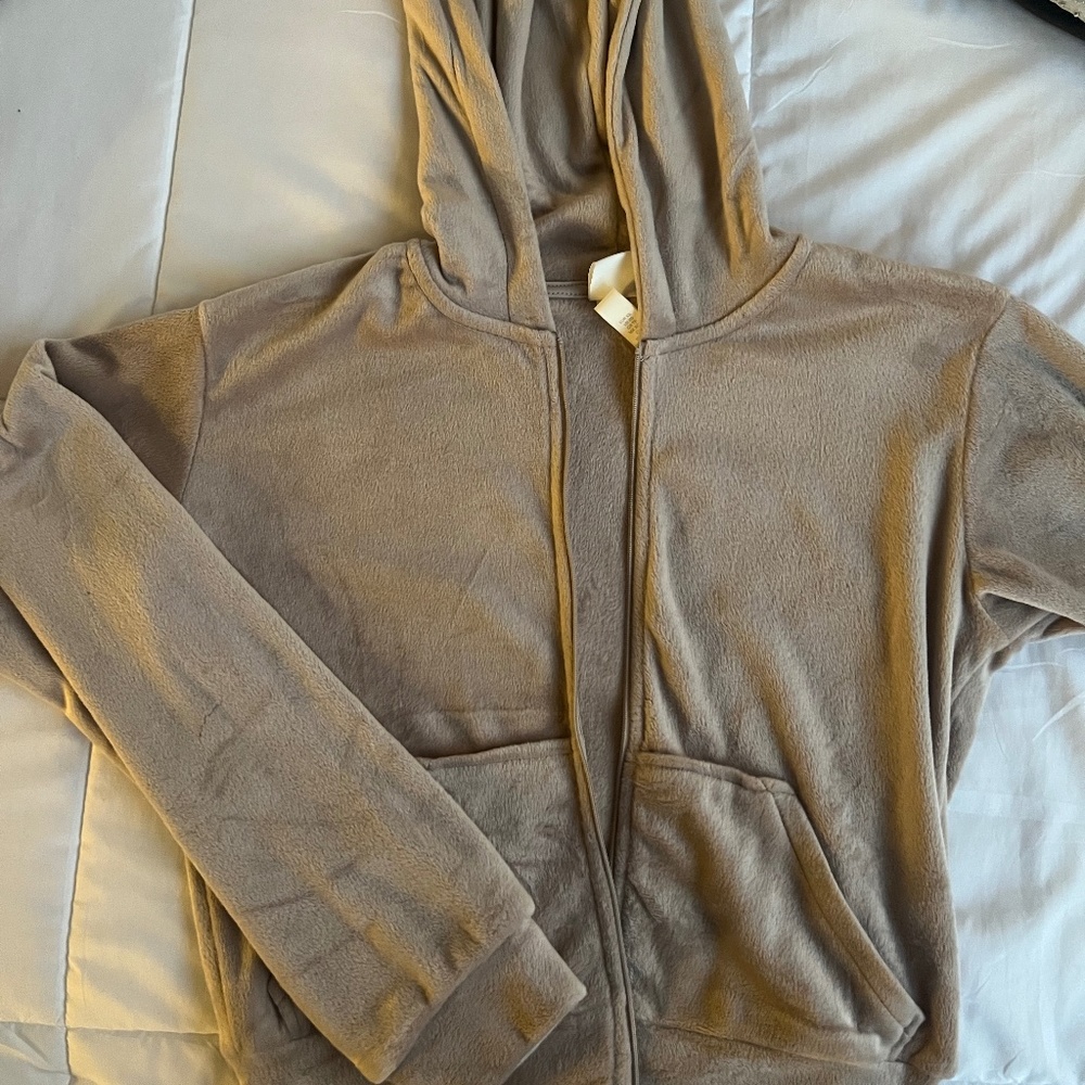 H&M super soft baby pink zip up jacket